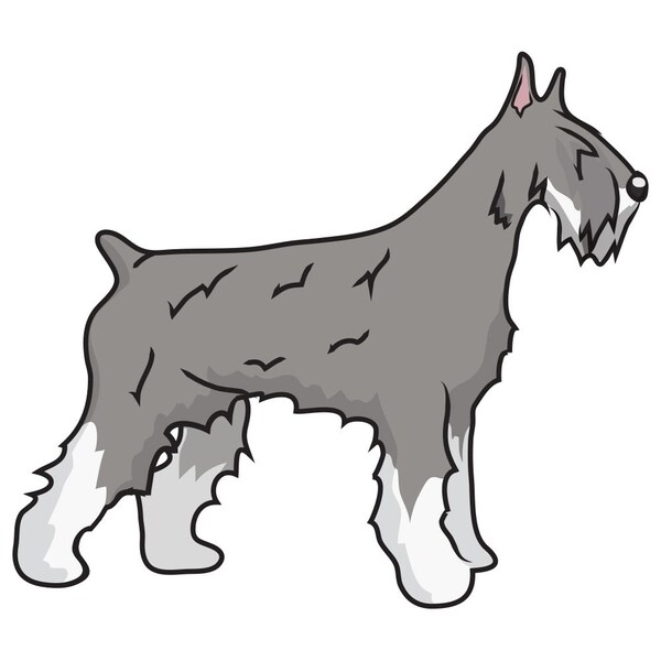Standard Schnauzer Dog Decal, Dog Lover Decor Vinyl Sticker